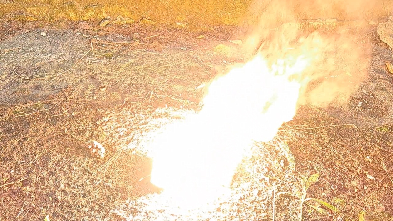Combustion of Thermite: Barium Sulfate/Aluminum (BaSO4/Al)