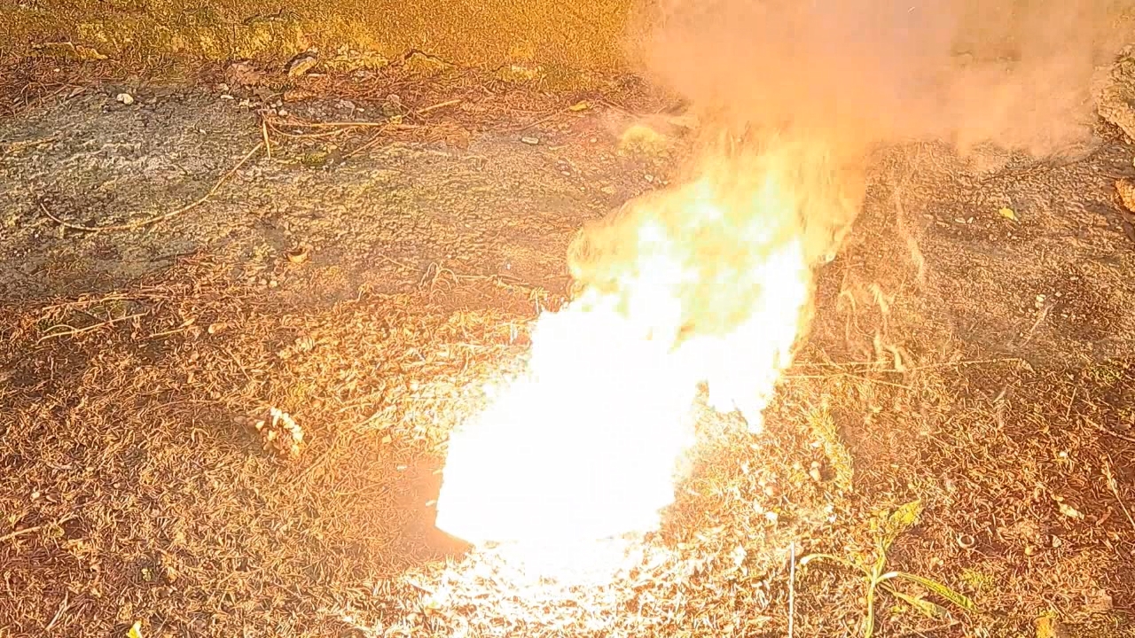 Combustion of Thermite: Barium Sulfate/Aluminum (BaSO4/Al)
