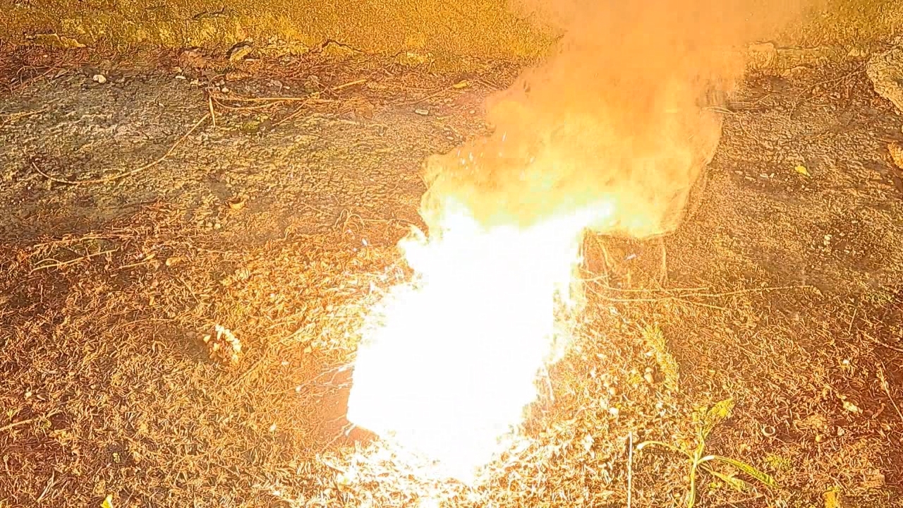 Combustion of Thermite: Barium Sulfate/Aluminum (BaSO4/Al)