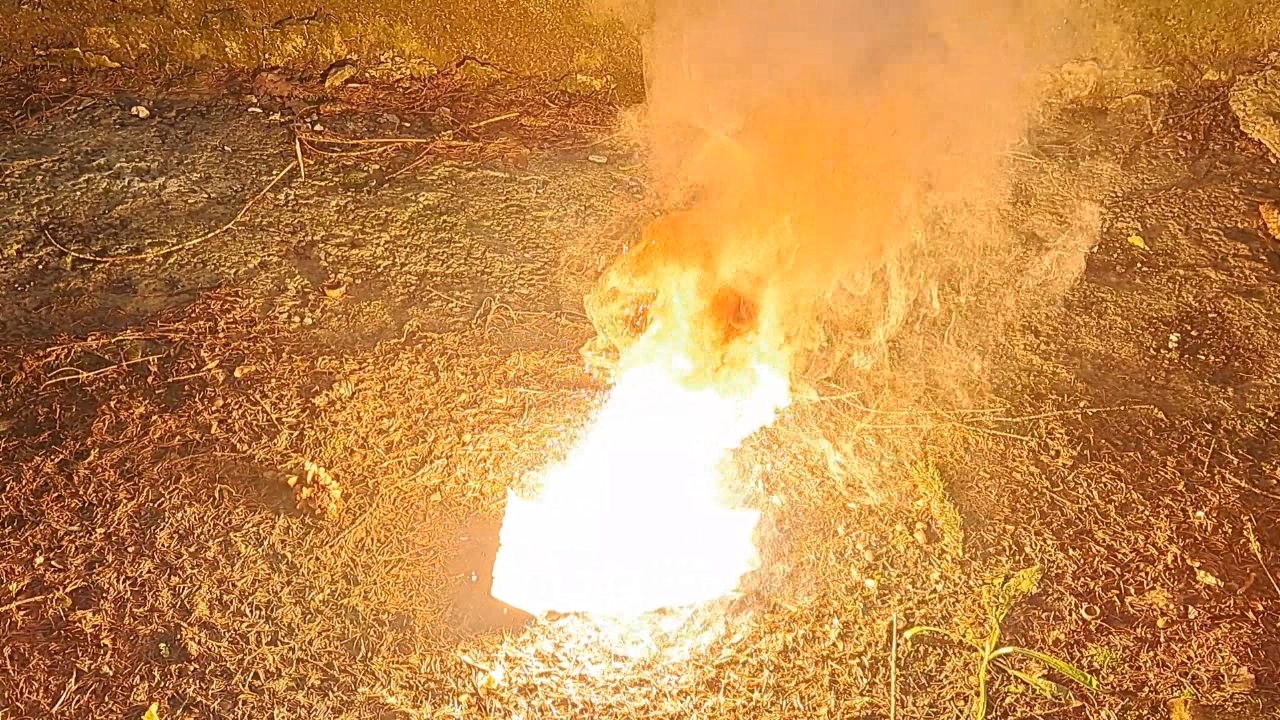 Combustion of Thermite: Barium Sulfate/Aluminum (BaSO4/Al)