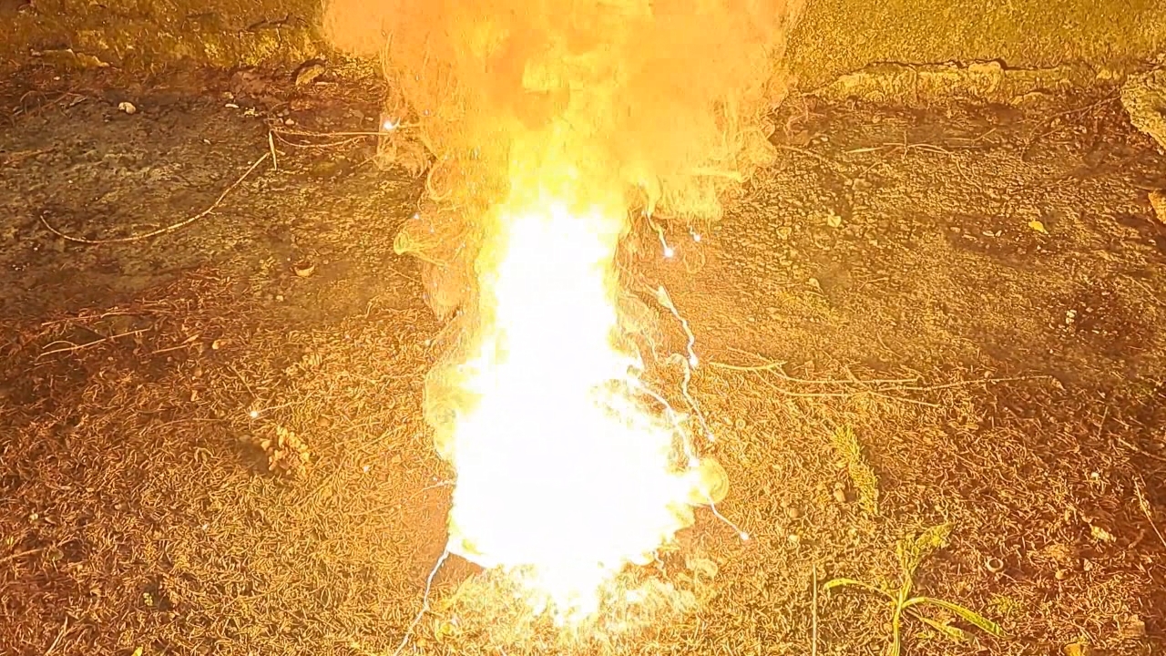 Combustion of Thermite: Barium Sulfate/Aluminum (BaSO4/Al)