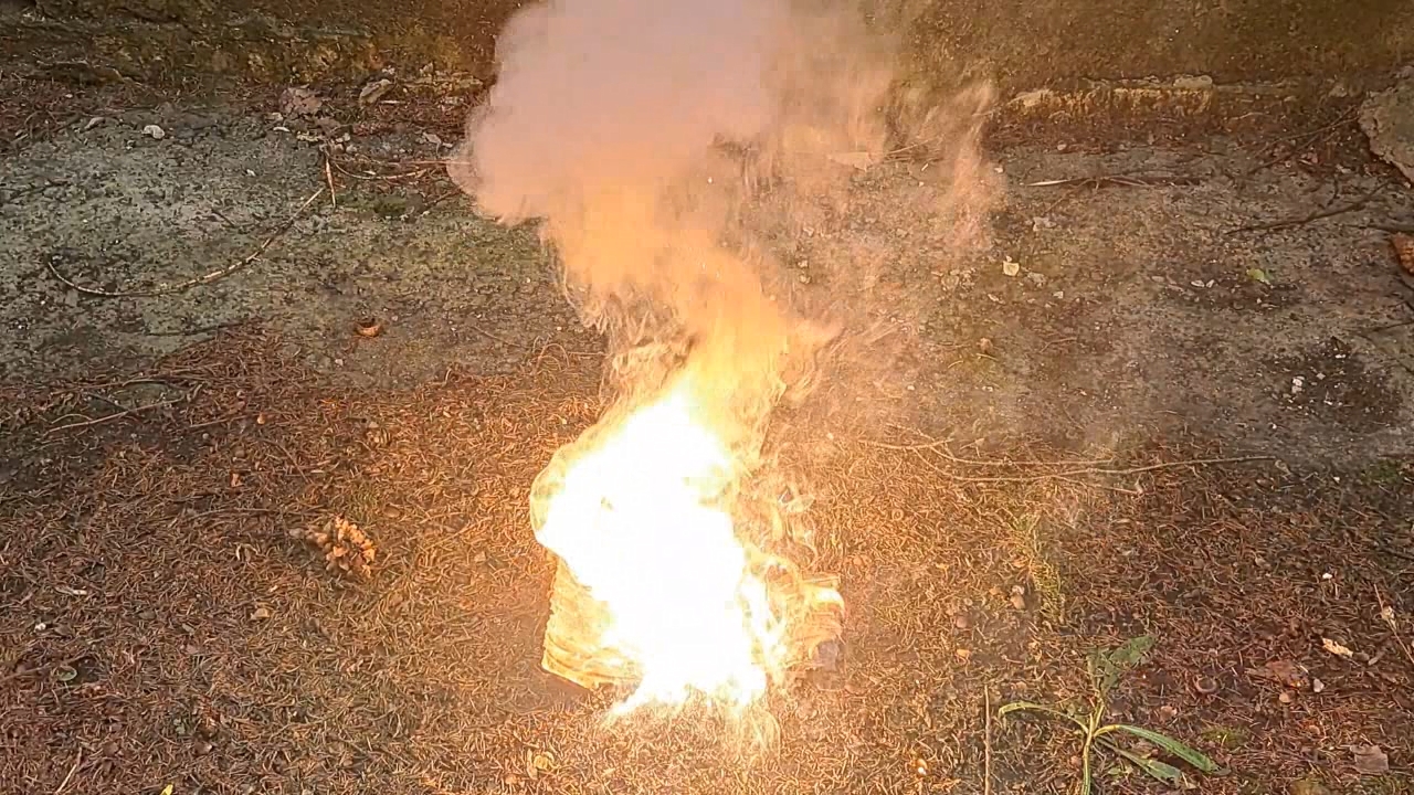 Combustion of Thermite: Barium Sulfate/Aluminum (BaSO4/Al)