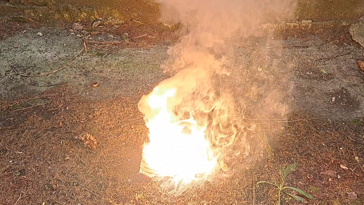Combustion of Thermite: Barium Sulfate/Aluminum (BaSO4/Al)