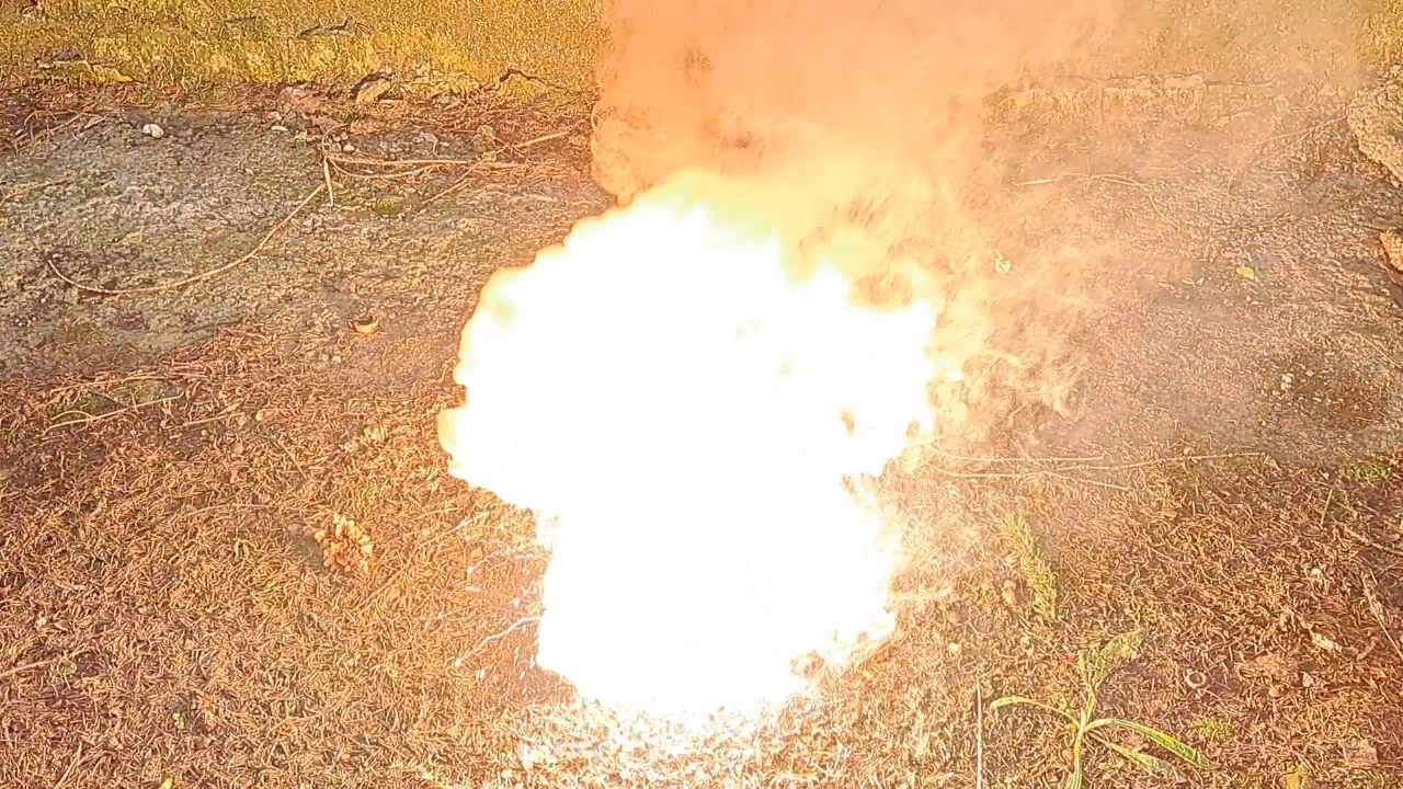 Combustion of Thermite: Barium Sulfate/Aluminum (BaSO4/Al)