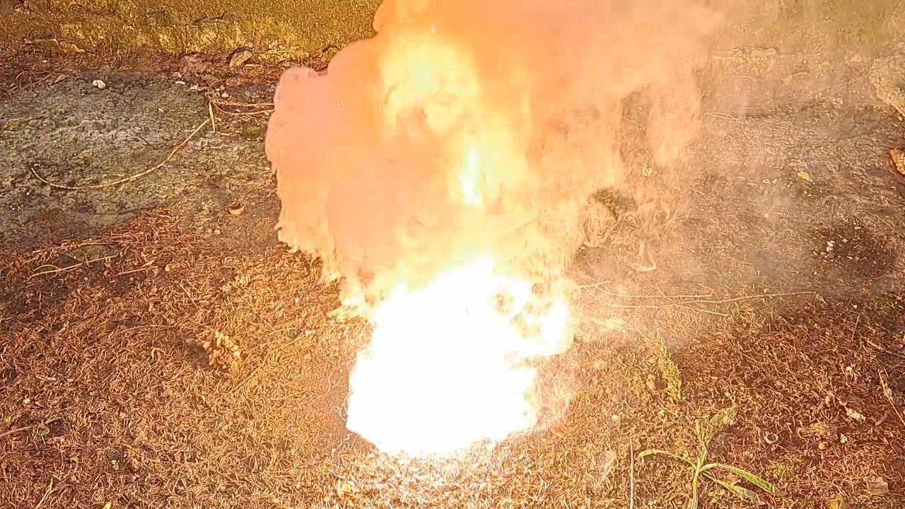 Combustion of Thermite: Barium Sulfate/Aluminum (BaSO4/Al)