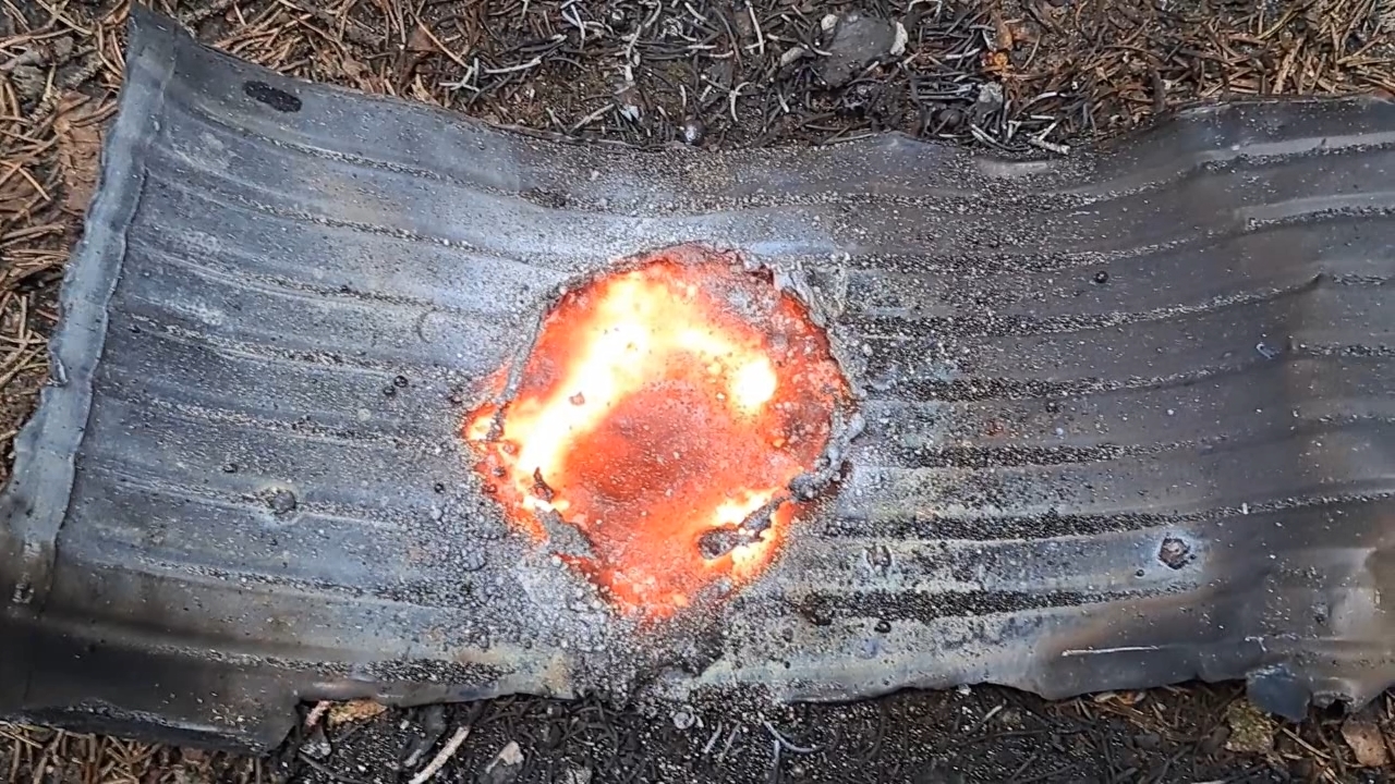 Combustion of Thermite: Barium Sulfate/Aluminum (BaSO4/Al)