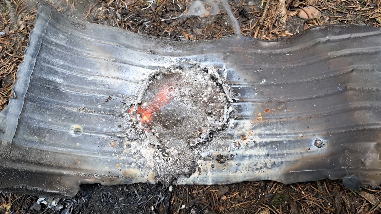 Combustion of Thermite: Barium Sulfate/Aluminum (BaSO4/Al)