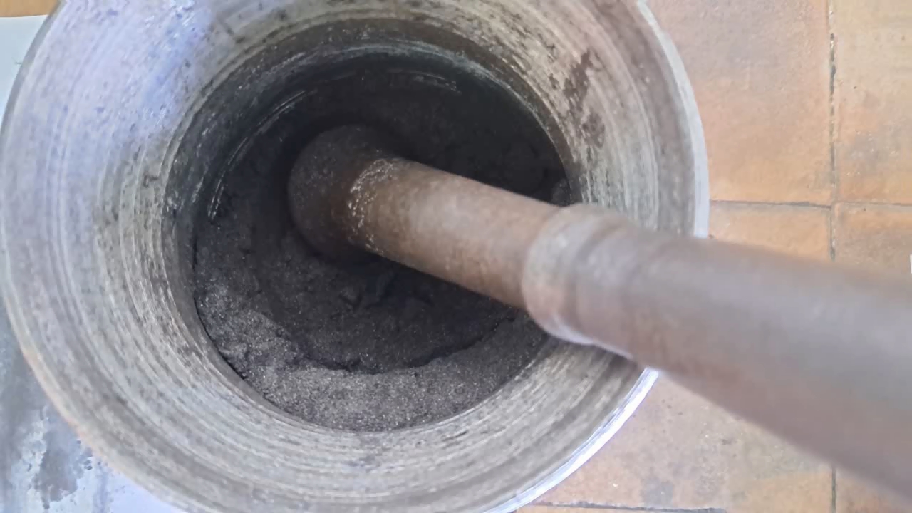 Combustion of Thermite: Iron(II, III) Oxide, Barium Sulfate, Aluminum (Fe3O4/BaSO4/Al)