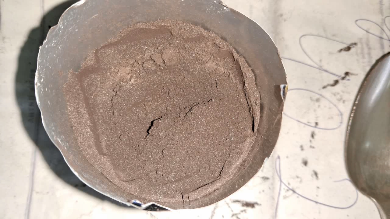 Combustion of Thermite: Iron(II, III) Oxide, Barium Sulfate, Aluminum (Fe3O4/BaSO4/Al)