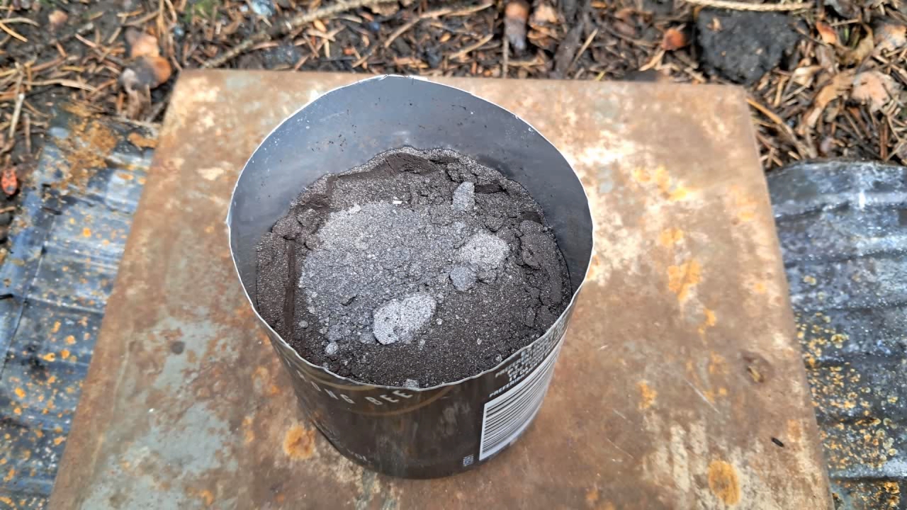 Combustion of Thermite: Iron(II, III) Oxide, Barium Sulfate, Aluminum (Fe3O4/BaSO4/Al)