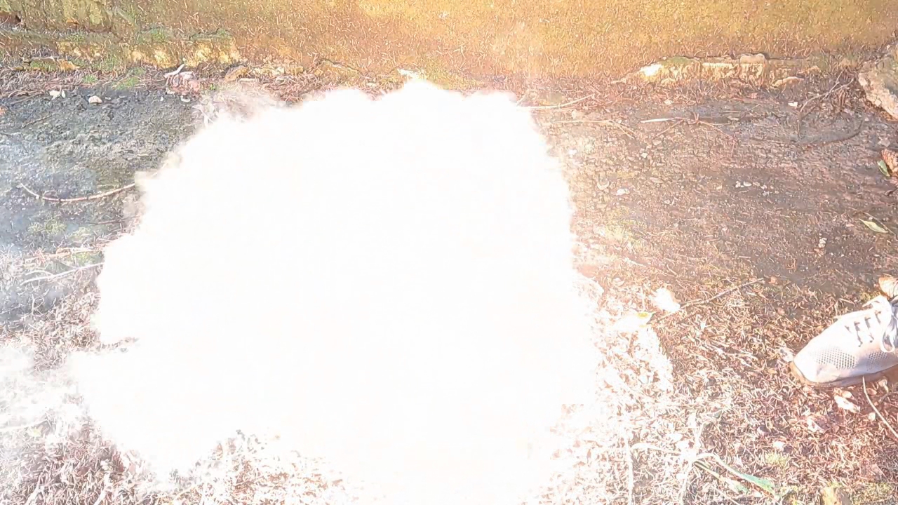 Combustion of Thermite: Iron(II, III) Oxide, Barium Sulfate, Aluminum (Fe3O4/BaSO4/Al)