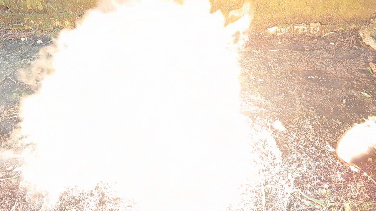 Combustion of Thermite: Iron(II, III) Oxide, Barium Sulfate, Aluminum (Fe3O4/BaSO4/Al)