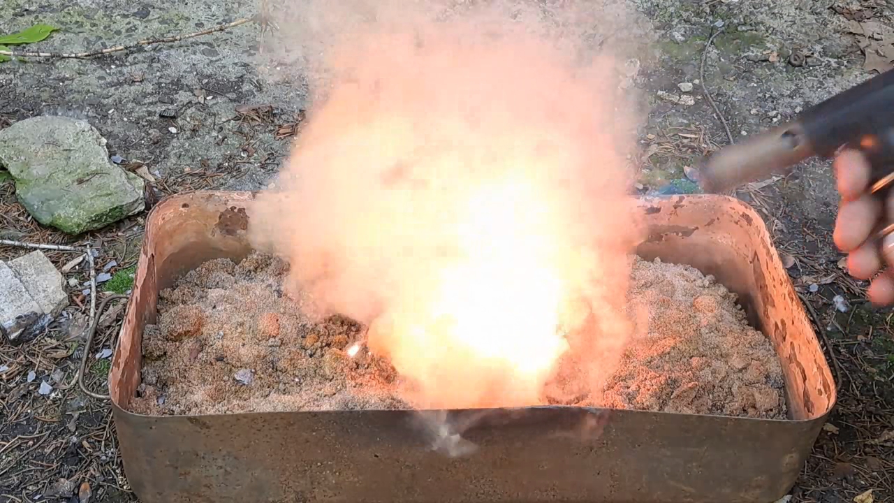Combustion of Mixture: Lead(II, IV) Oxide/Aluminum (Pb3O4/Al)