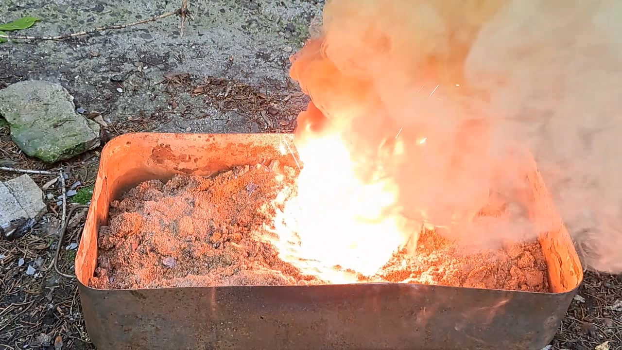 Combustion of Mixture: Lead(II, IV) Oxide/Aluminum (Pb3O4/Al)