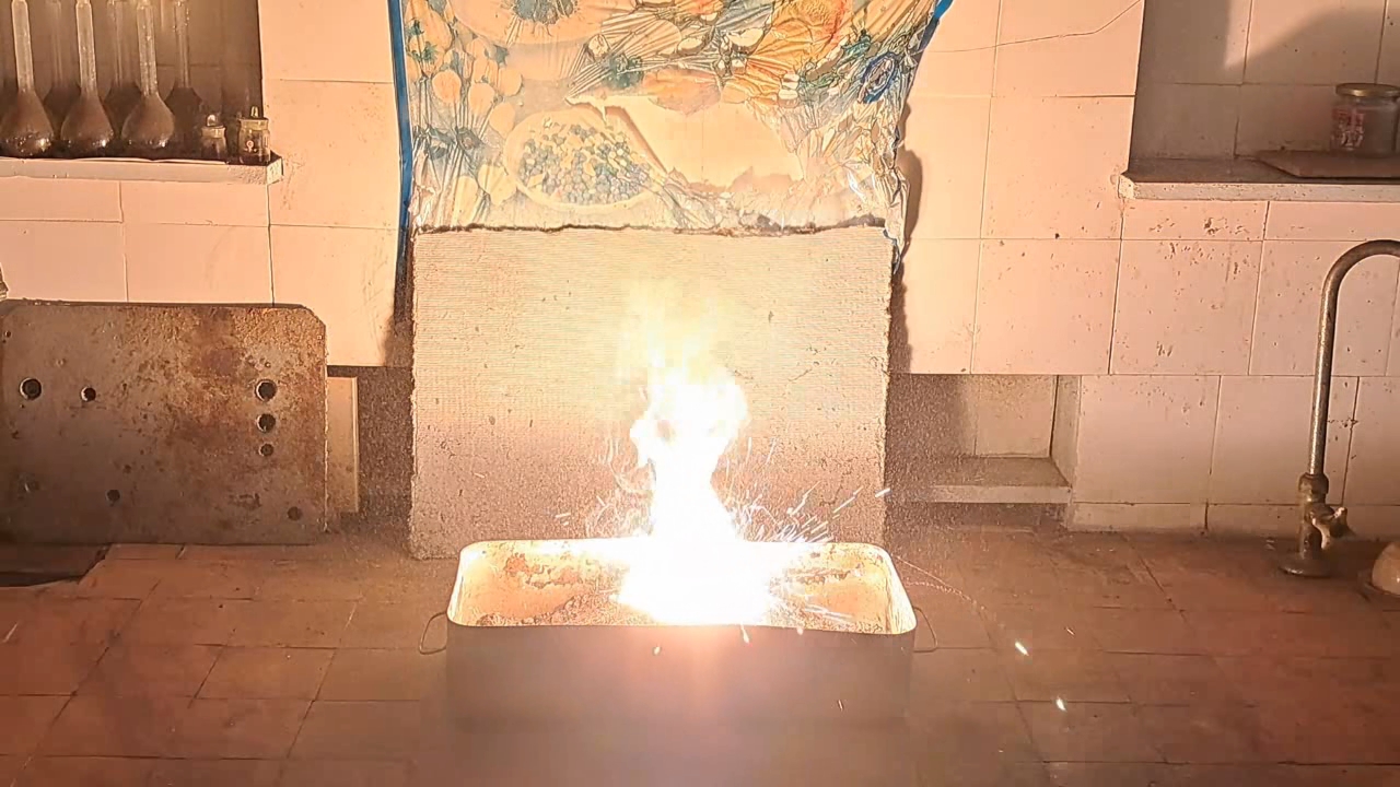Combustion of Thermite: Calcium Sulfate/Aluminum (CaSO4/Al)