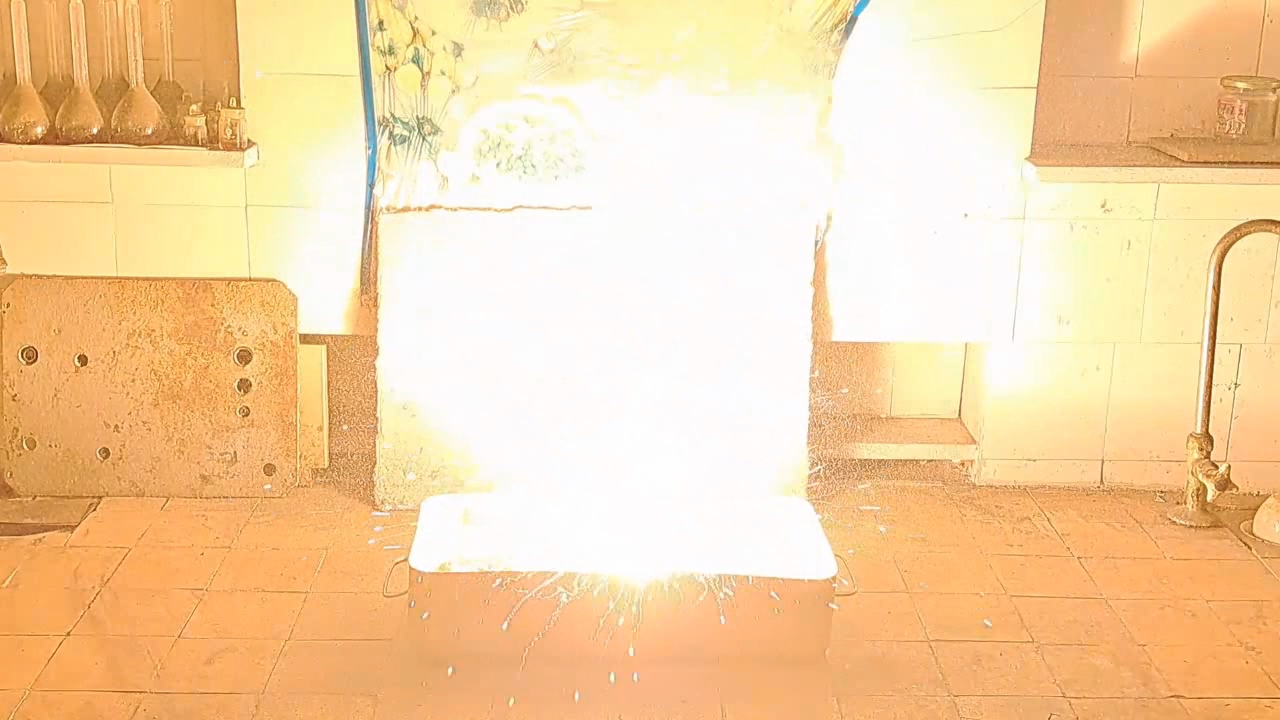 Combustion of Thermite: Calcium Sulfate/Aluminum (CaSO4/Al)