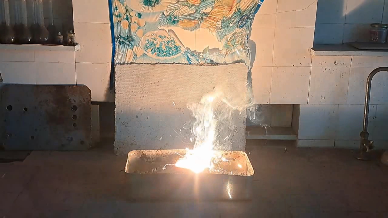Combustion of Thermite: Calcium Sulfate/Aluminum (CaSO4/Al)