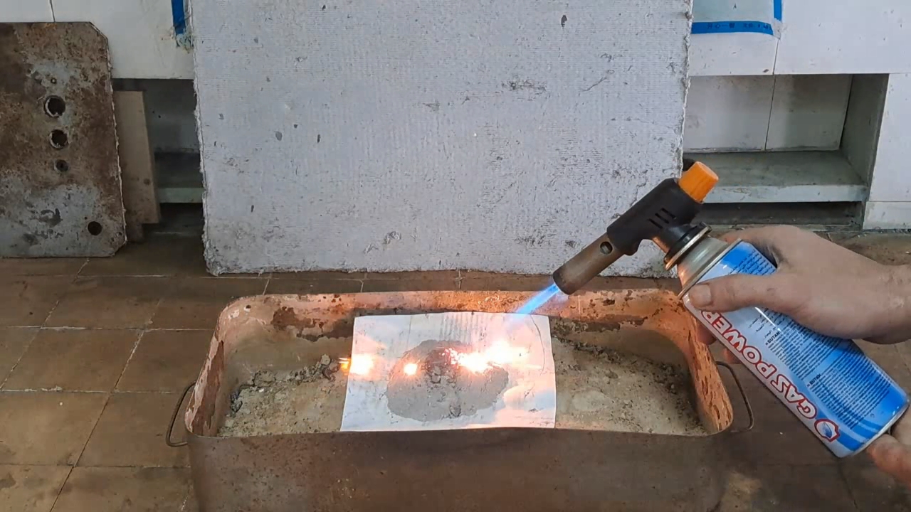 Combustion of Thermite: Calcium Sulfate/Aluminum (CaSO4/Al)
