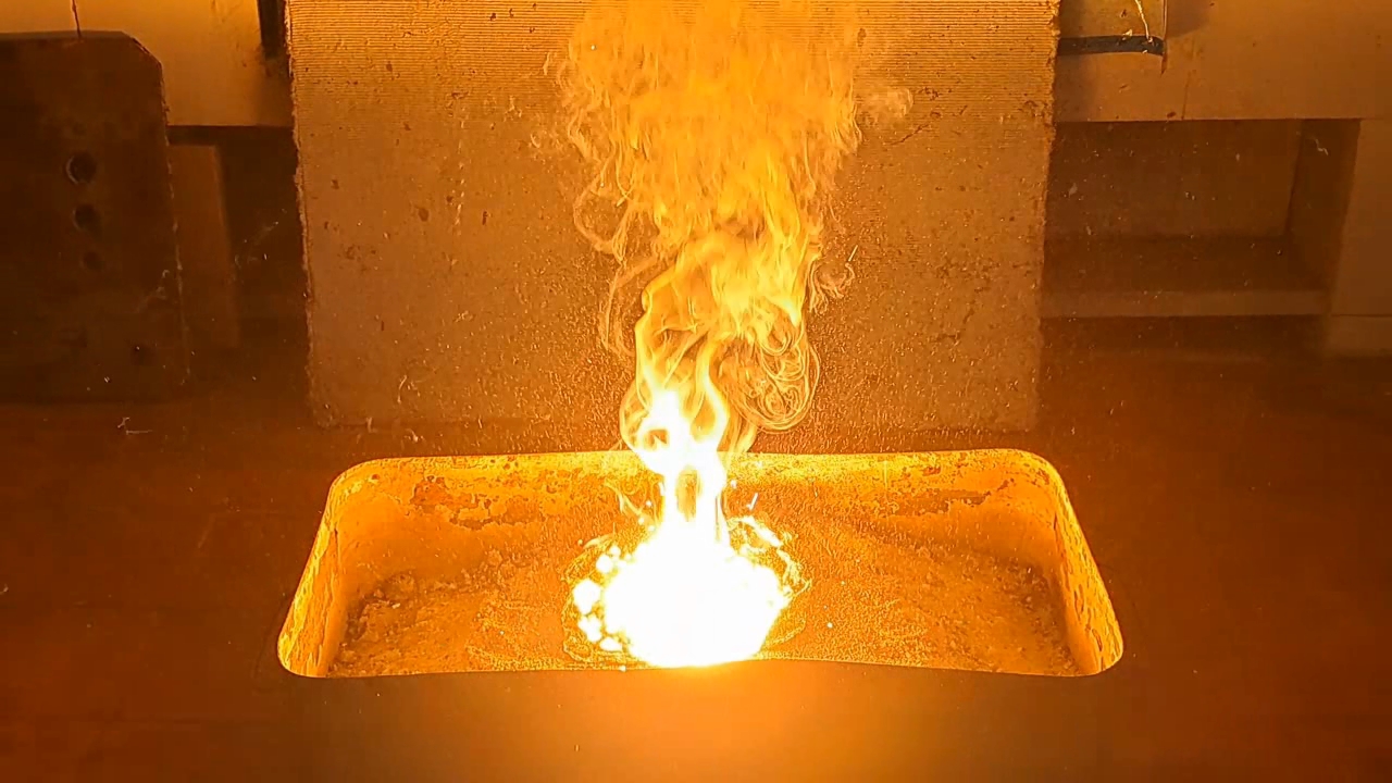 Combustion of Thermite: Calcium Sulfate/Aluminum (CaSO4/Al)