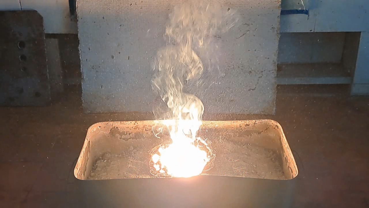 Combustion of Thermite: Calcium Sulfate/Aluminum (CaSO4/Al)