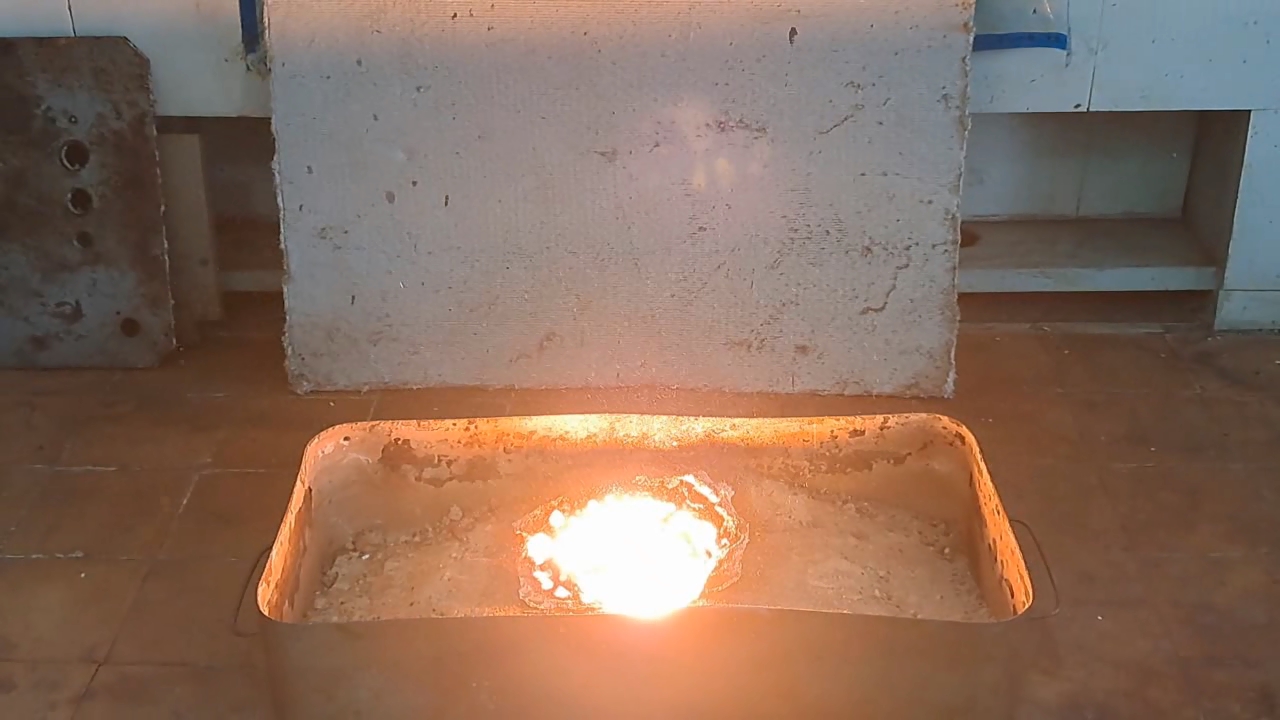 Combustion of Thermite: Calcium Sulfate/Aluminum (CaSO4/Al)