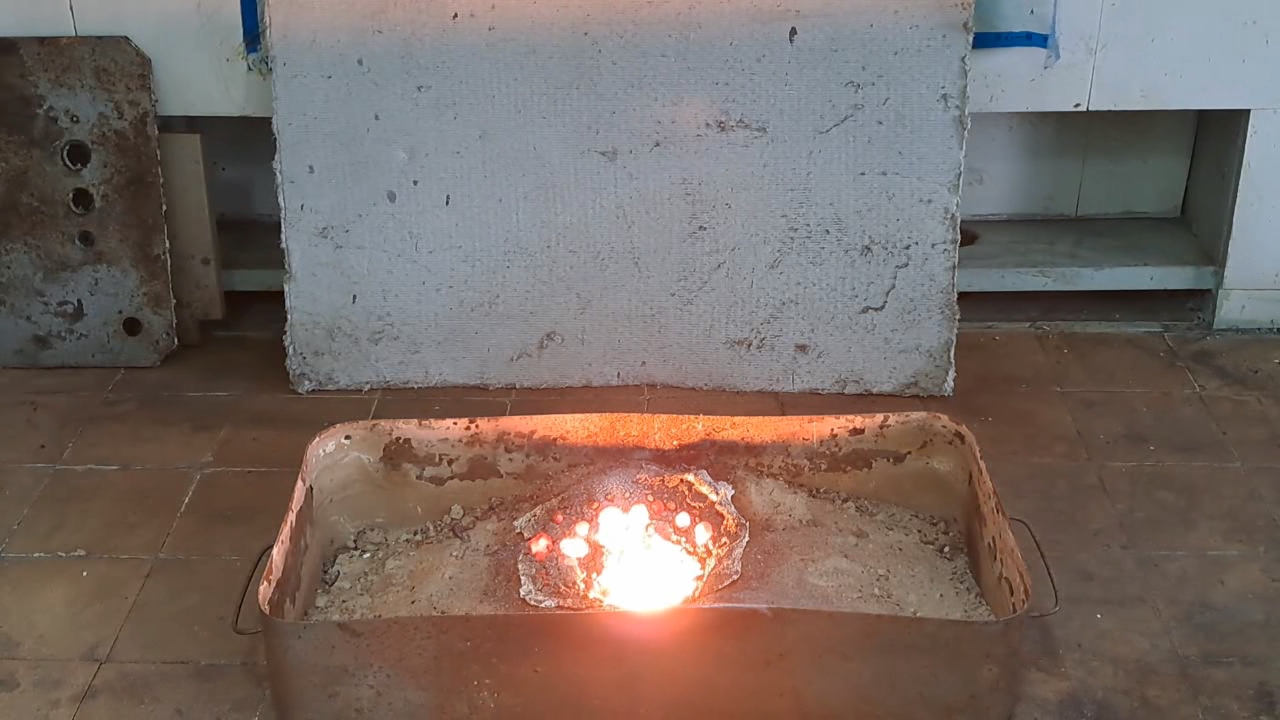 Combustion of Thermite: Calcium Sulfate/Aluminum (CaSO4/Al)