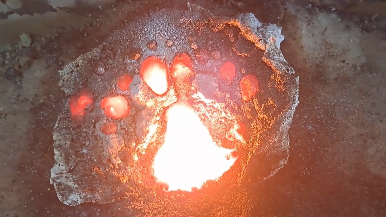 Combustion of Thermite: Calcium Sulfate/Aluminum (CaSO4/Al)