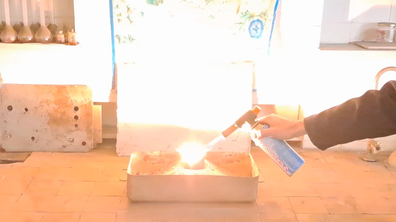 Combustion of Thermite: Calcium Sulfate/Aluminum (CaSO4/Al)