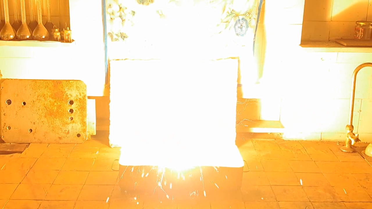 Combustion of Thermite: Calcium Sulfate/Aluminum (CaSO4/Al)