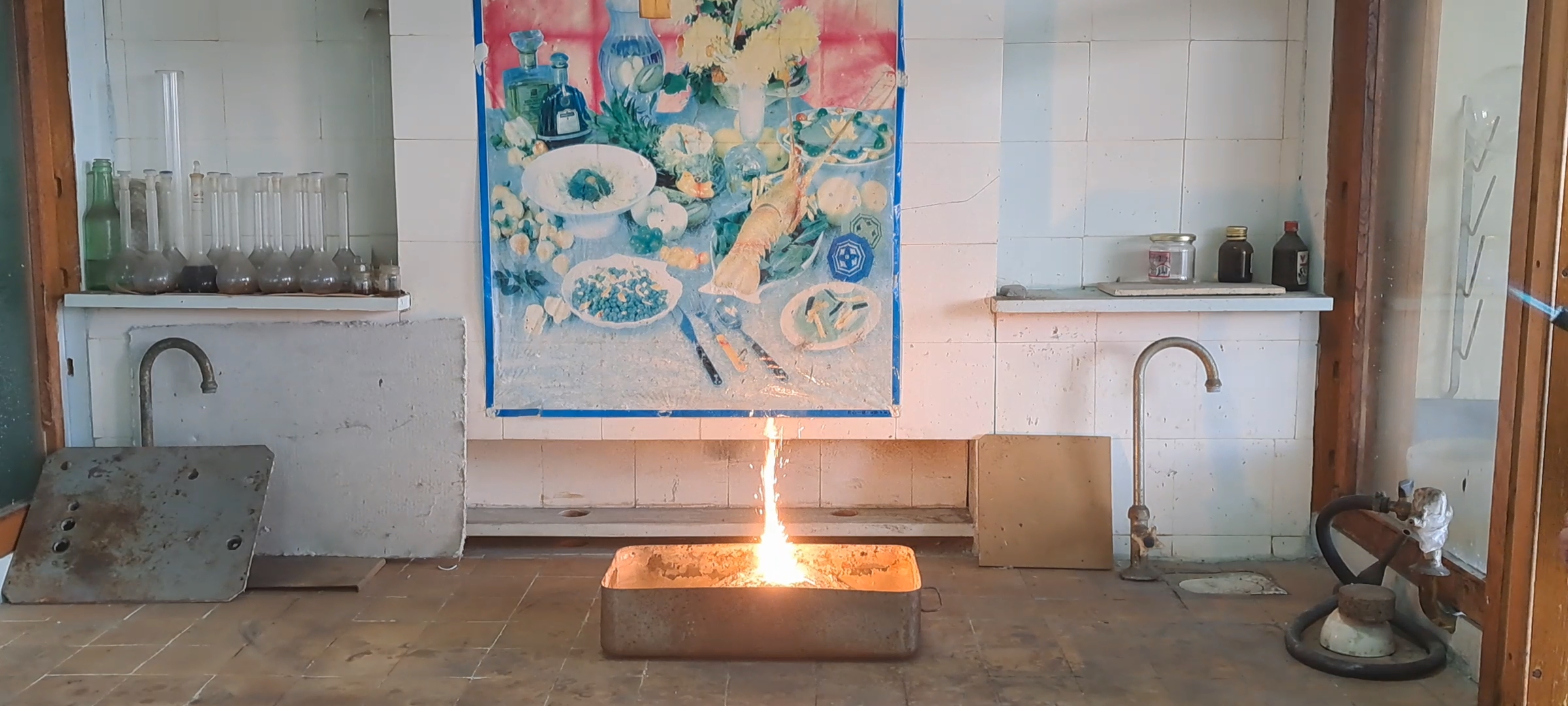 Combustion of Thermite: Iron(II, III) Oxide/Aluminum (Waste), Fe3O4/Al