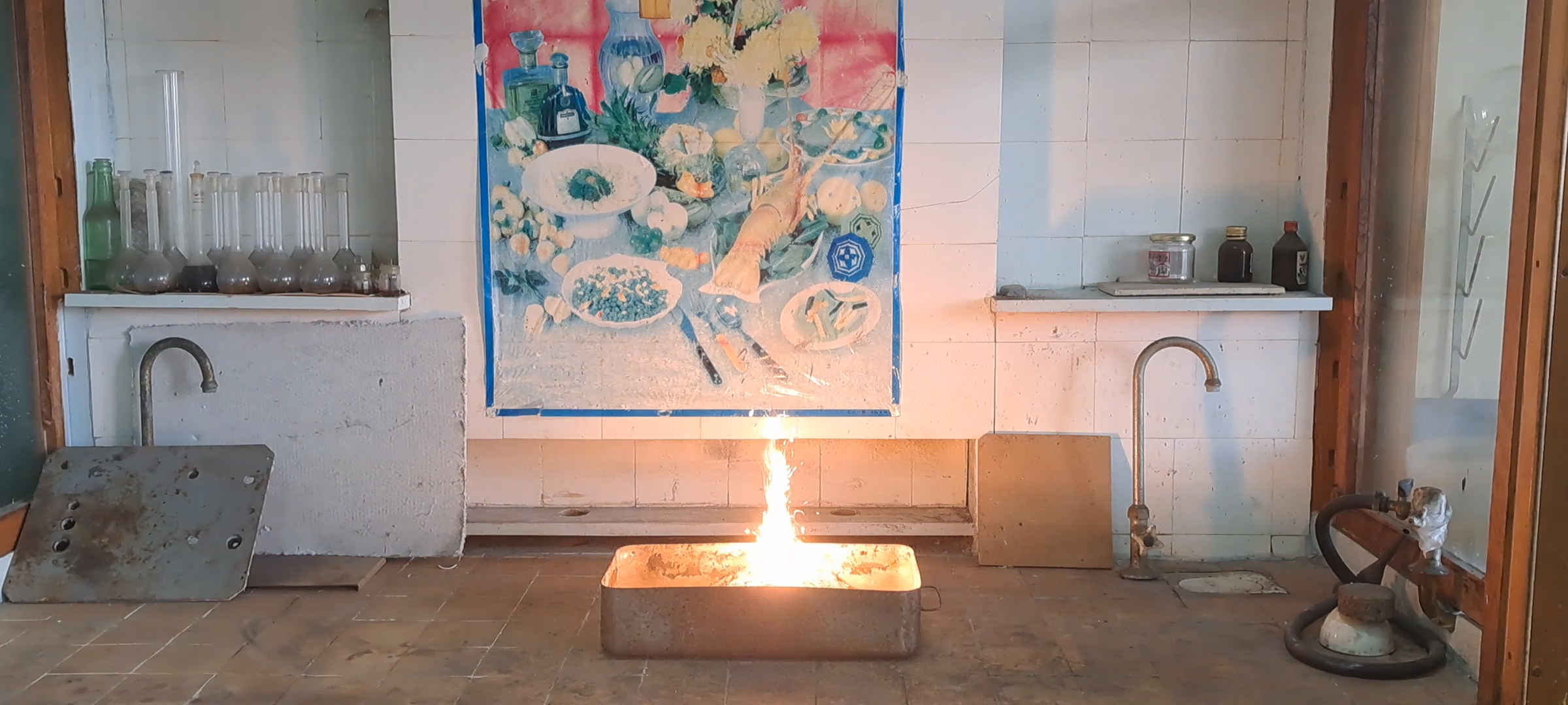 Combustion of Thermite: Iron(II, III) Oxide/Aluminum (Waste), Fe3O4/Al