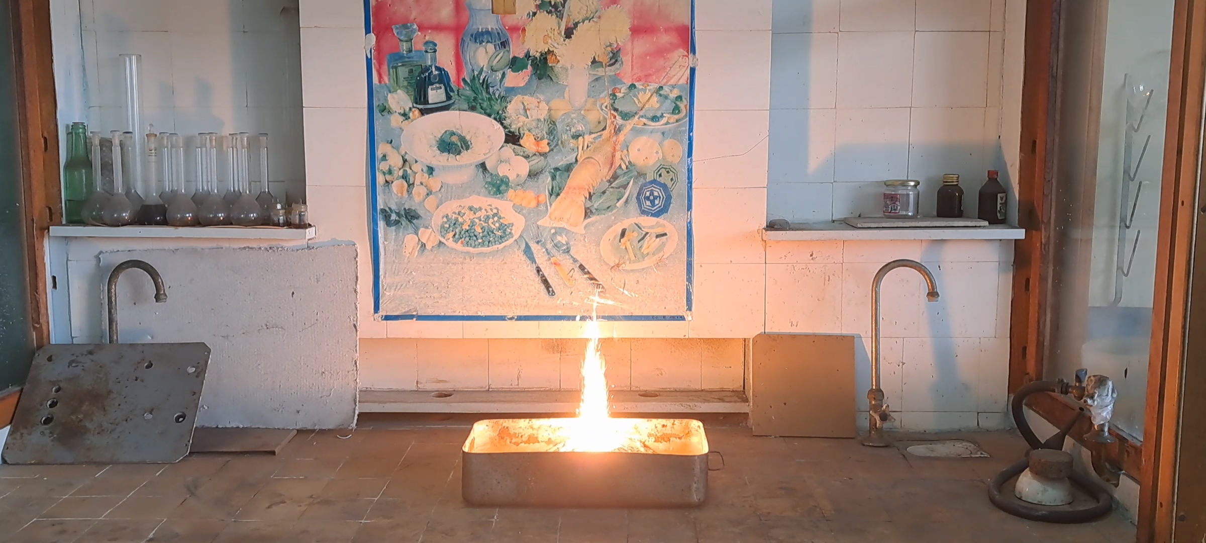 Combustion of Thermite: Iron(II, III) Oxide/Aluminum (Waste), Fe3O4/Al