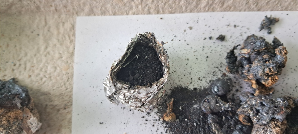 Combustion of Thermite: Iron(II, III) Oxide/Aluminum (Waste), Fe3O4/Al