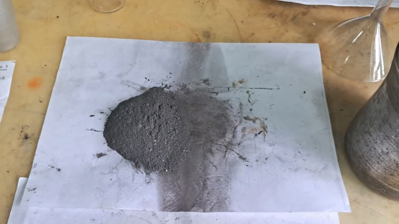 Combustion of Thermite (Fe3O4 + KNO3 + Al + S)