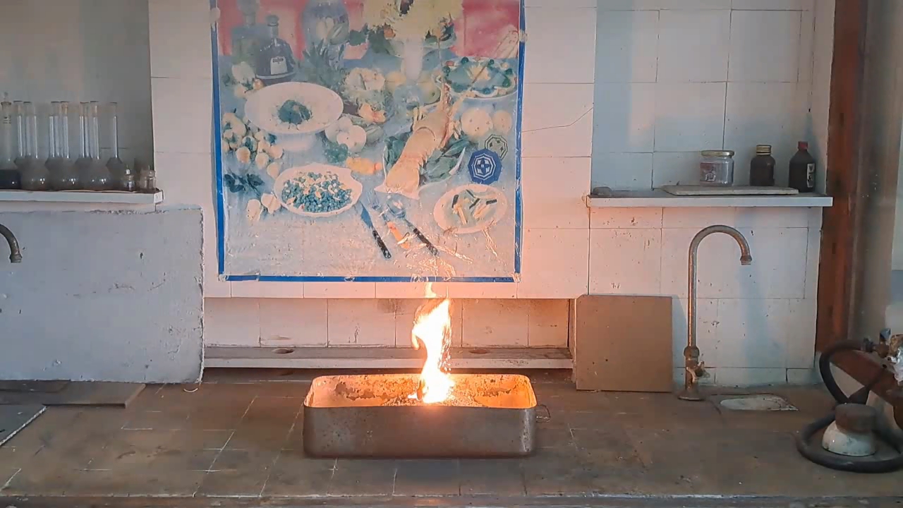 Combustion of Thermite (Fe3O4 + KNO3 + Al + S)