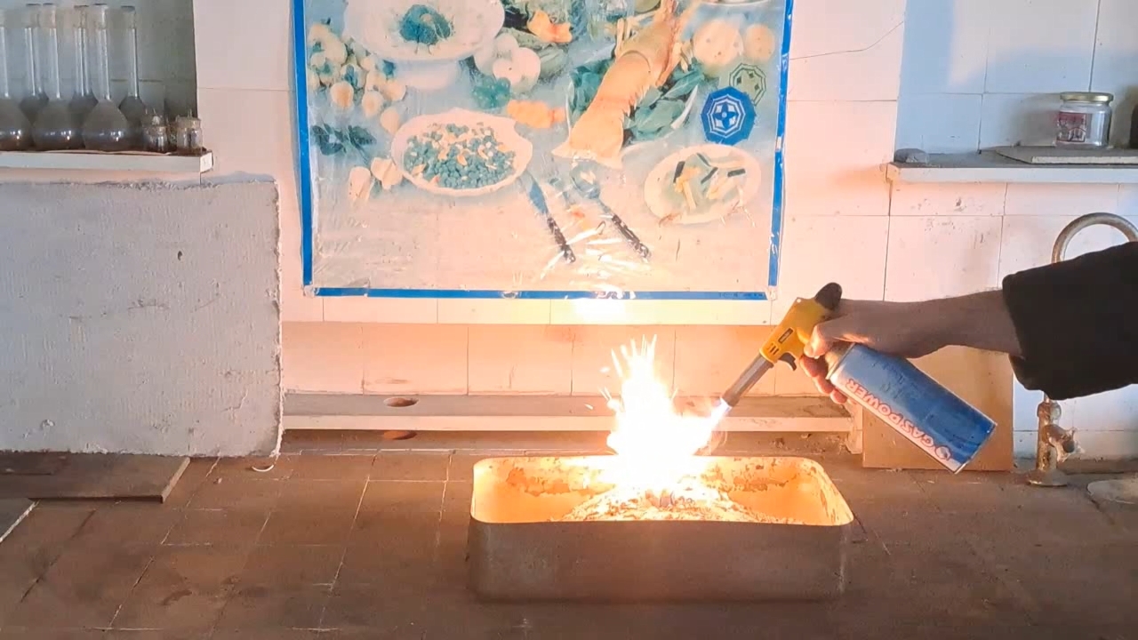 Combustion of Thermite: Fe3O4 + KNO3 + Al (waste) + S - Part 7