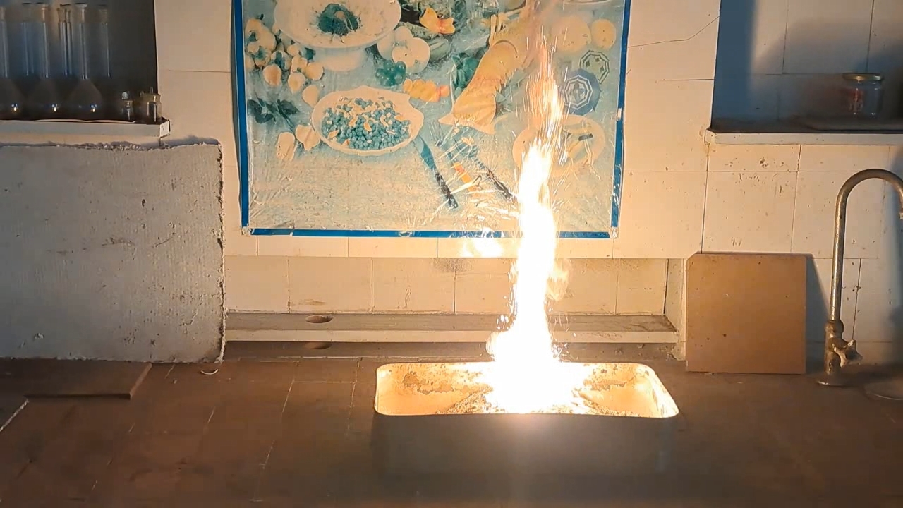 Combustion of Thermite: Fe3O4 + KNO3 + Al (waste) + S - Part 7
