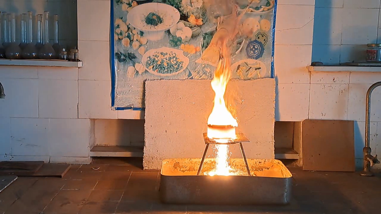 Combustion of Thermite: Iron(II, III) Oxide/Aluminum (Fe3O4/Al)