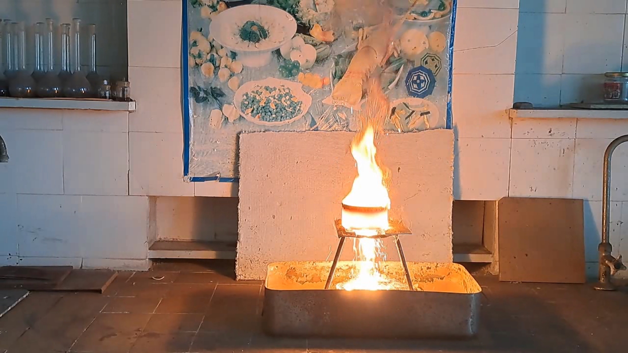 Combustion of Thermite: Iron(II, III) Oxide/Aluminum (Fe3O4/Al)
