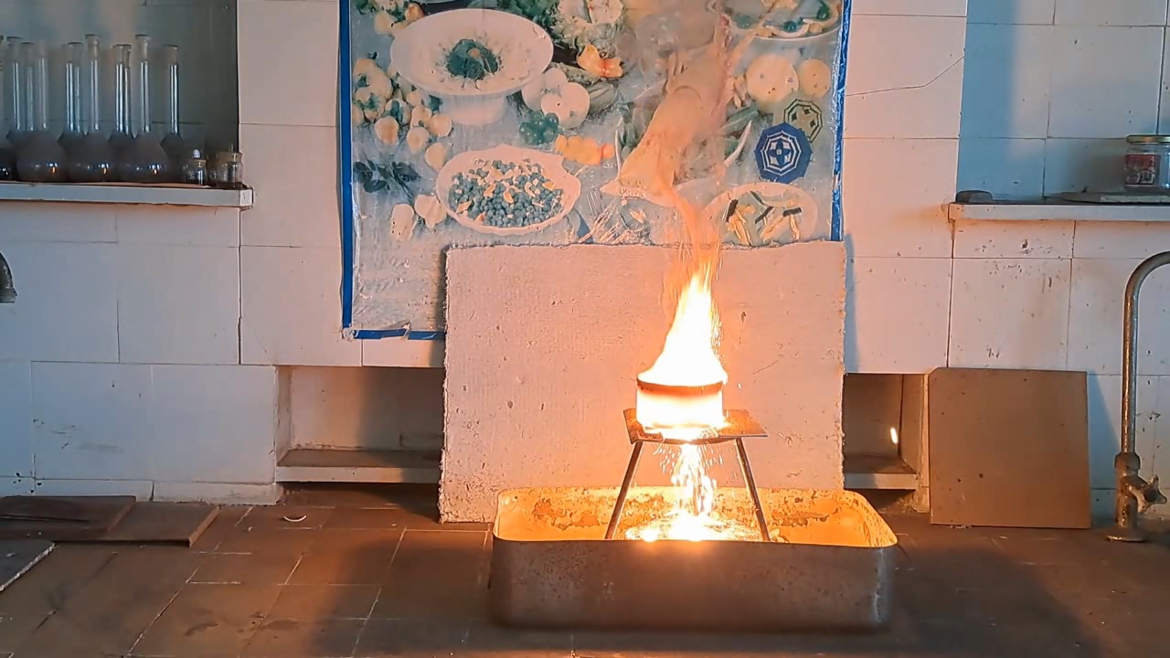 Combustion of Thermite: Iron(II, III) Oxide/Aluminum (Fe3O4/Al)