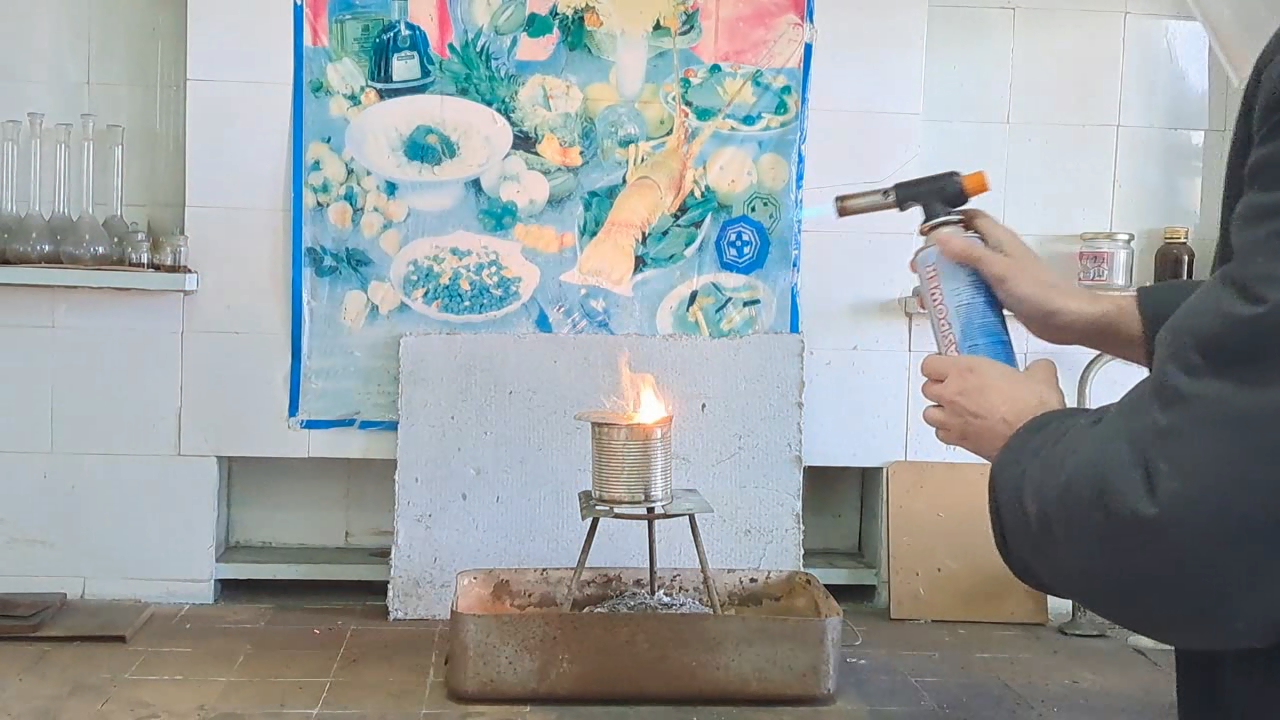 Combustion of Thermite: Iron(II, III) Oxide/Aluminum (Fe3O4/Al)