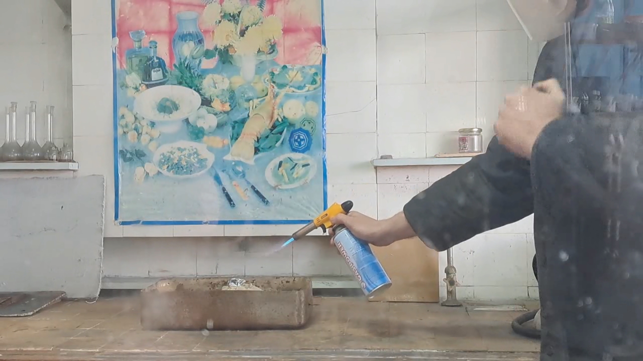 Combustion of Thermite: Iron(II, III) Oxide/Aluminum (Fe3O4/Al)