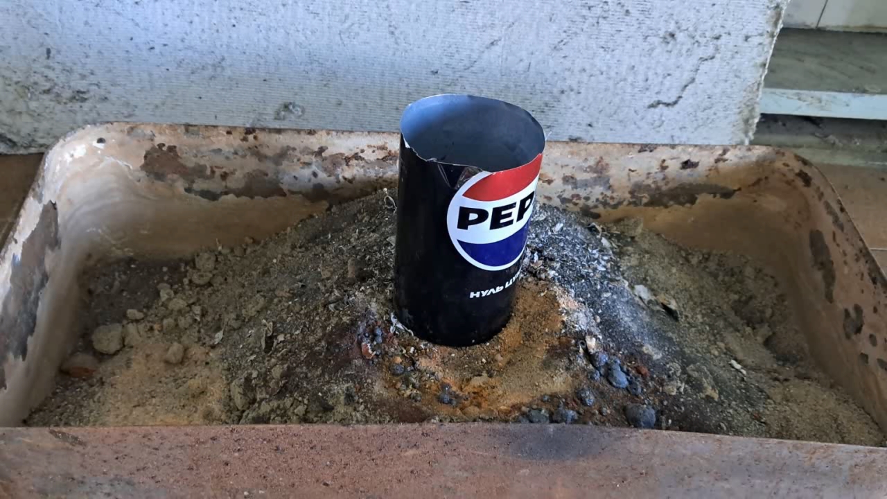 Combustion of Thermite: Fe3O4 + KNO3 + Al (waste)