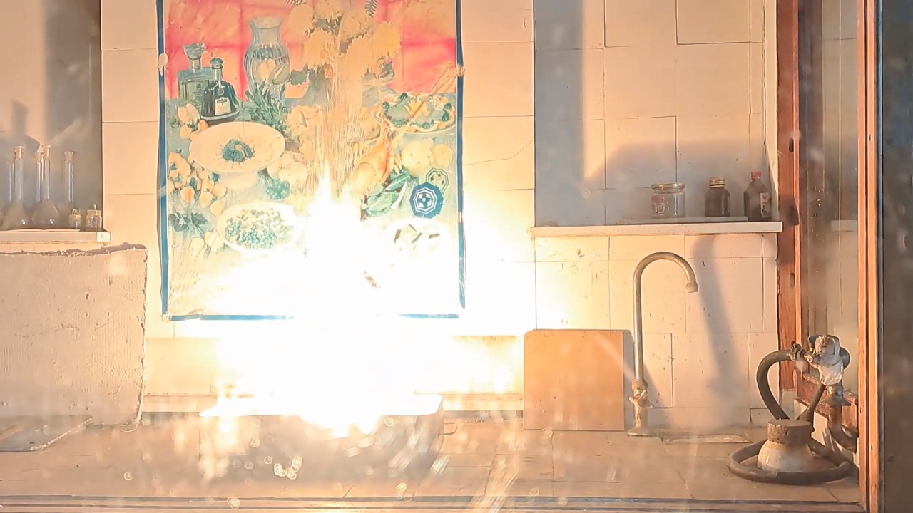 Combustion of Thermite: Iron(II, III) Oxide/Aluminum (Fe3O4/Al)