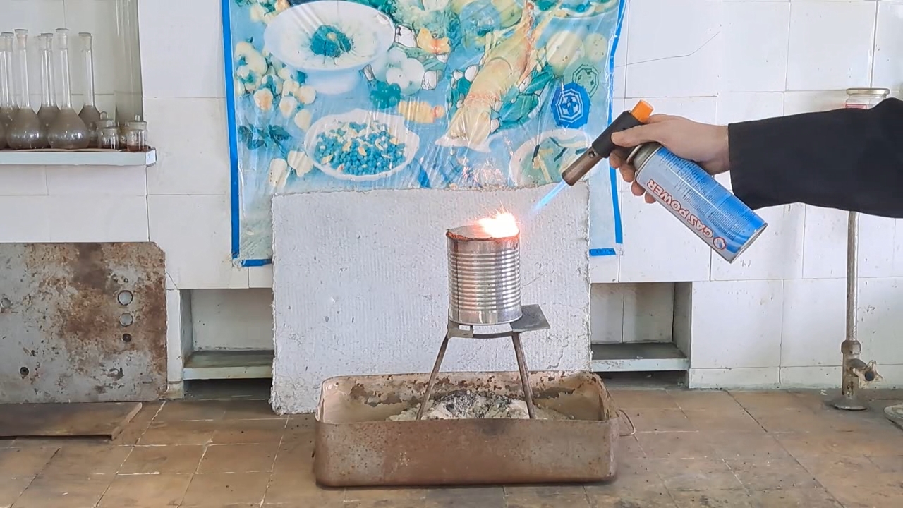 Combustion of Thermite: Iron(II, III) Oxide/Aluminum (Fe3O4/Al)