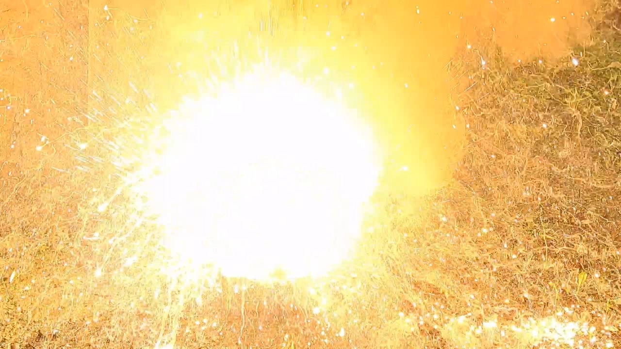 Combustion of Thermite: Iron(II, III) Oxide/Aluminum/Magnesium (Fe3O4/Al/Mg)