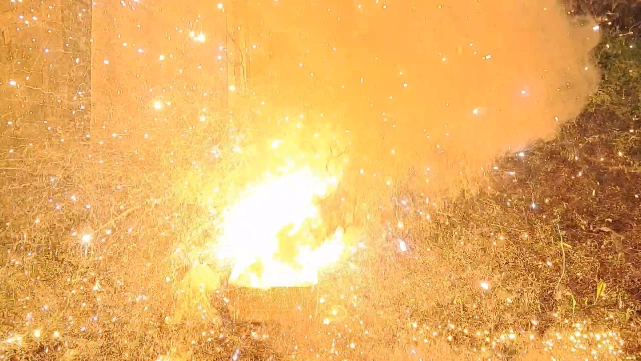Combustion of Thermite: Iron(II, III) Oxide/Aluminum/Magnesium (Fe3O4/Al/Mg)