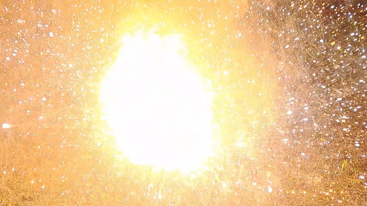 Combustion of Thermite: Iron(II, III) Oxide/Aluminum/Magnesium (Fe3O4/Al/Mg)