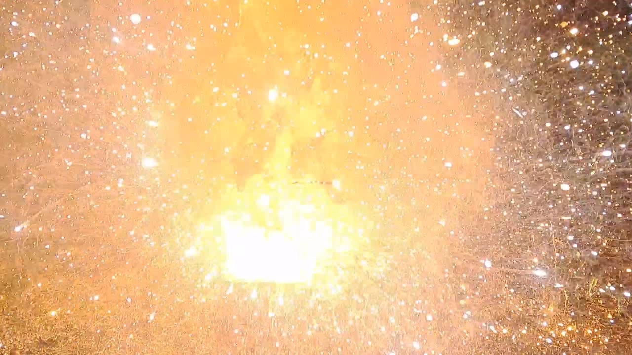 Combustion of Thermite: Iron(II, III) Oxide/Aluminum/Magnesium (Fe3O4/Al/Mg)