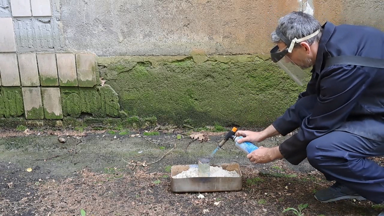 Combustion of Thermite: Iron(II, III) Oxide/Aluminum/Magnesium (Fe3O4/Al/Mg)